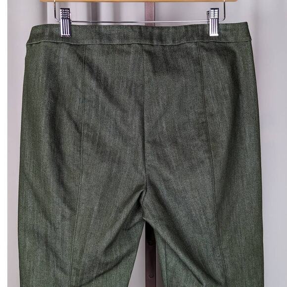 St. John Denim Cropped Jeans Pants Green Size 10 - Picture 9 of 13